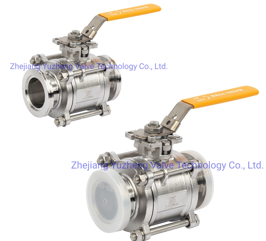 Hygienic PTFE Lined Clamp Sanitary Stainless Steel Floating Ball Valves